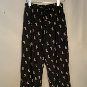 Black Patterned Men's Sweatpants